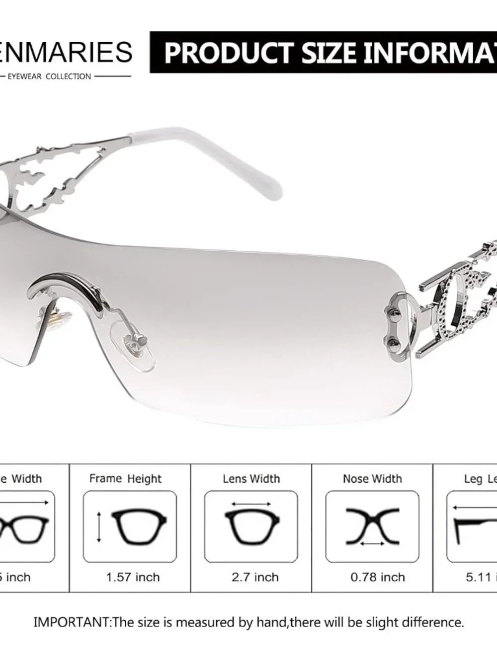 Fashion-Forward Y2K Sunglasses - Gradient Rimless Design for Festivals & Travel
